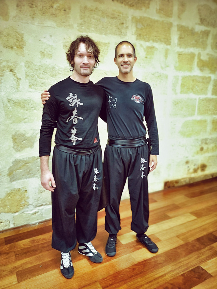 Baptiste Cazalis lors de son passage de ceinture noire de Wing Chun Traditionnel