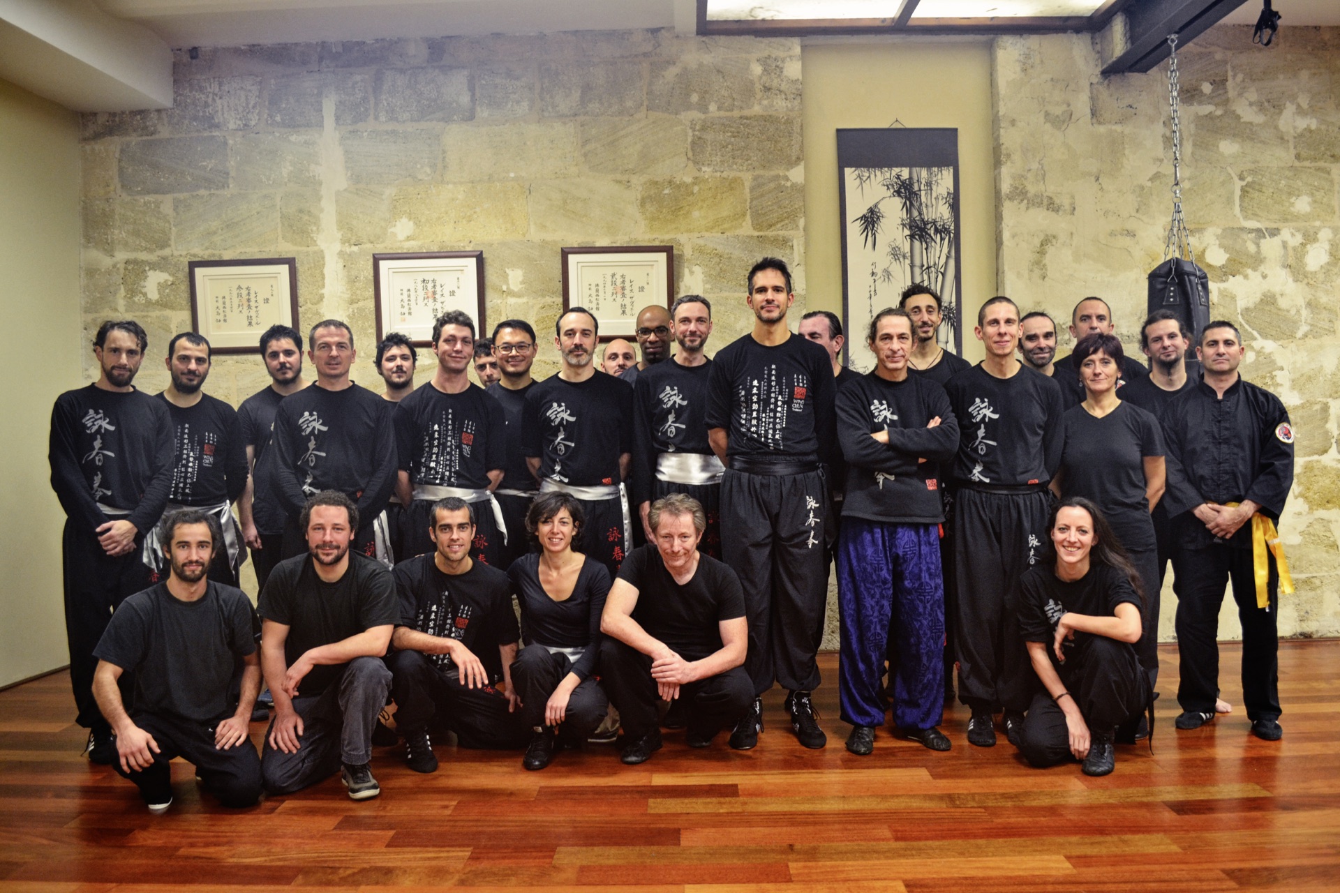 Photo de groupe du stage de Wing Chun animé par Sifu Didier Beddar à Bordeaux, les 9 et 10 décembre 2017